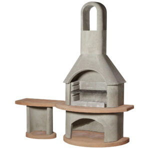 Buschbeck Carmen Masonry Barbecue With Side Table