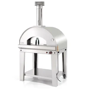 Fontana Mangiafuoco Stainless Steel Dual Fuel Pizza Oven Including Trolley